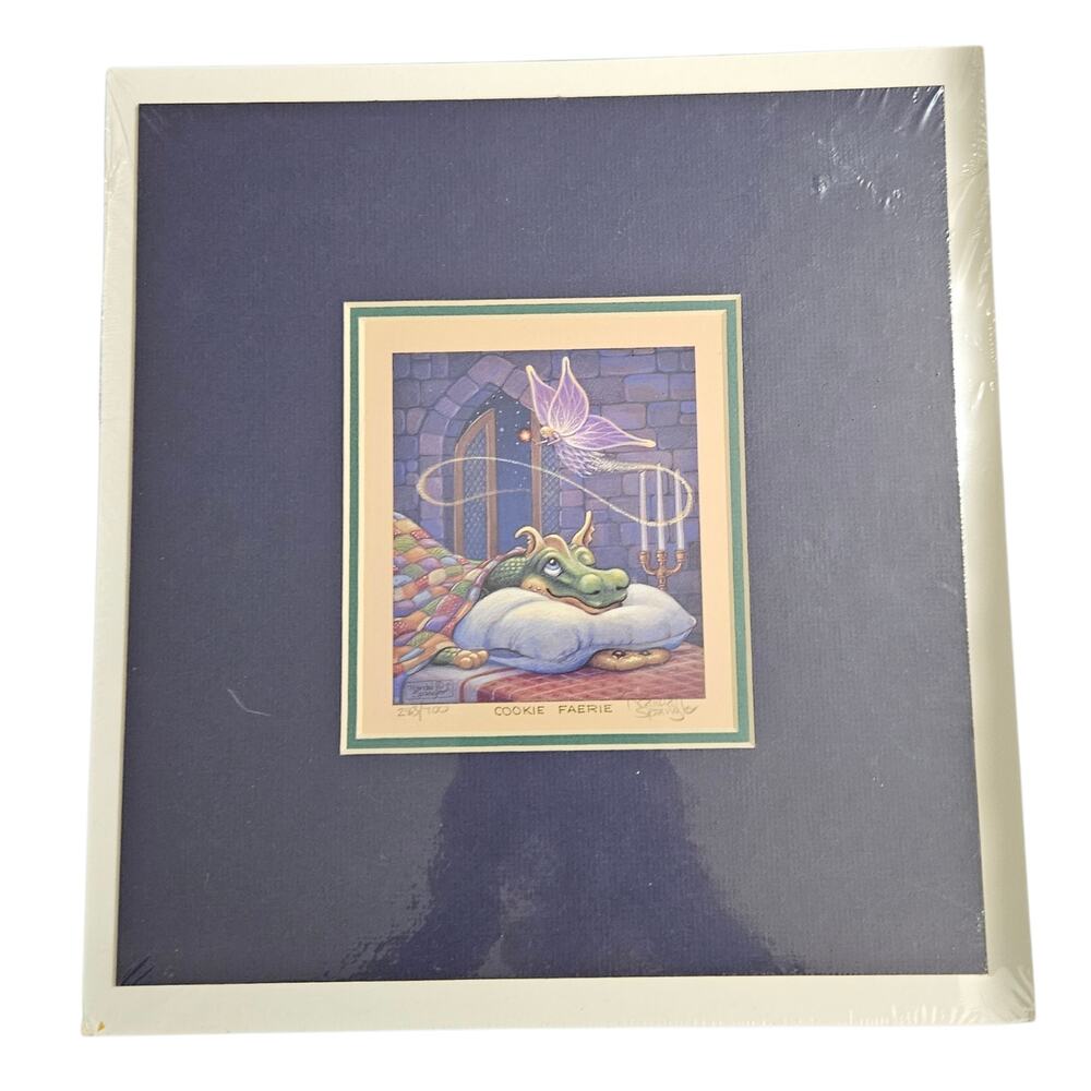 Randall Spangler Cookie Faerie Dragon Limited Edition Signed Print COA